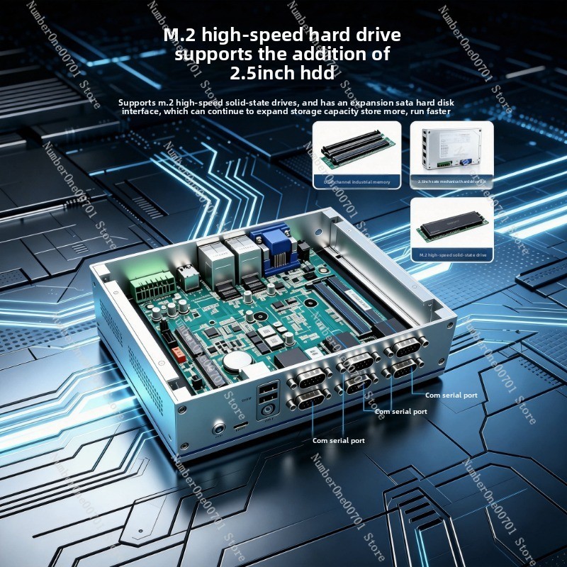 Fanless Industrial Pc Rs485 Core I7 - 팬리스 임베디드 산업용 미니 PC, 6개의